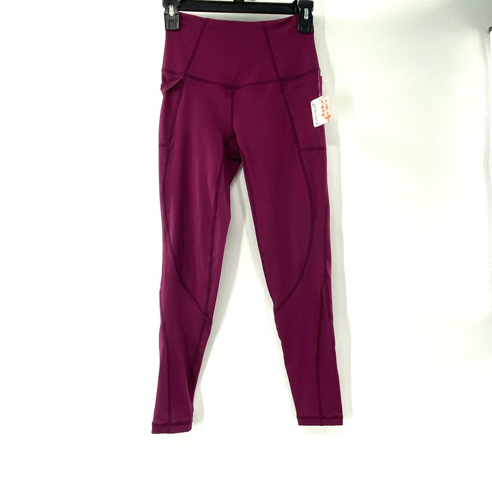 Free People Movement High-Rise Ankle Solid Plie All Day Legging Purple Sz XS NWT - Picture 12 of 13